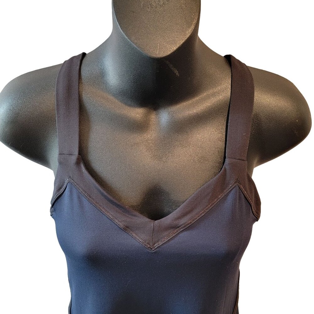 Lululemon Athletica Run Mile a Minute Navy Blue Black Tank Size 6 (No Size Tag) - Picture 4 of 9